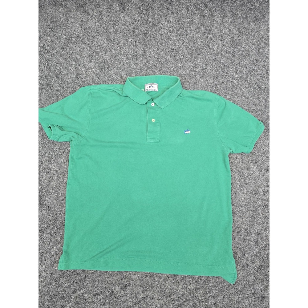 Southern Tide Polo Shirt Mens Medium Green Skipjack Classic Stretch Golf Casual